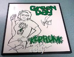 GREEN DAY Band Signed + Framed Kerplunk Album x3