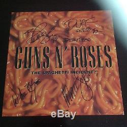 GUNS N' ROSES The Spaghetti Incident Autographed Album LP