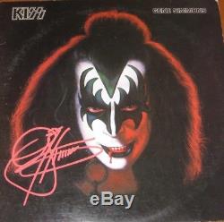 Gene Simmons Signed Solo Album Lp With Proof Kiss Original Press
