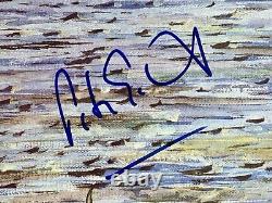 Genesis group signed Foxtrot Album lp Peter Gabriel with 4 Psa Dna loa