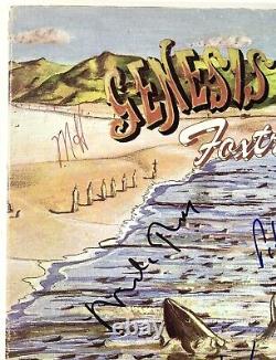 Genesis group signed Foxtrot Album lp Peter Gabriel with 4 Psa Dna loa