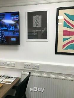 Genuine Factory Records poster for Joy Division Unknown Pleasures album signed