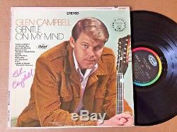 Glen Campbell Autographed Gentle On My Mind 1967 Classic Record Album