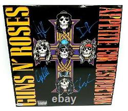 Guns N' Roses Hand Signed Band Autographed Appetite For Destruction Album COA