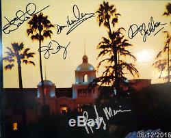 HOTEL CALIFORNIA EAGLES SIGNED AUTOGRAPHED LP RECORD ALBUM JSA COA Full Letter