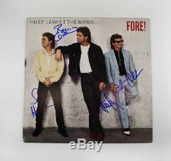 Huey Lewis & the News Fore Autographed Signed Record Album LP JSA COA