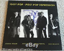 IGGY POP SIGNED AUTHENTIC'POST POP DEPRESSION' RECORD ALBUM LP withCOA PROOF