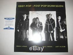IGGY POP Signed POST POP DEPRESSION Album Cover with Beckett COA