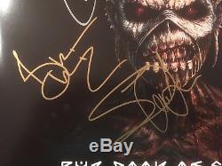 IRON MAIDEN The Book Of Souls album signed by all 6 members of band-Perfect