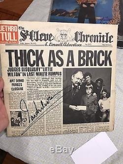 Ian Anderson Jethro Tull Signed JSA AUTOGRAPHED Thick As A brick album Proof