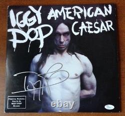 Iggy Pop Signed Autographed American Caesar Vinyl Record Lp Album Jsa