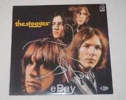 Iggy Pop Signed Autographed THE STOOGES Self Titled Record Album BAS COA