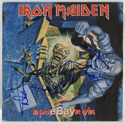Iron Maiden band signed autographed record album! RARE! JSA COA