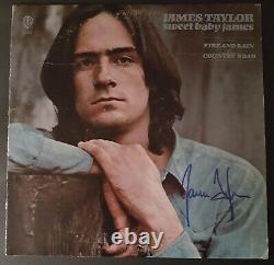 JAMES TAYLOR signed SWEET BABY JAMES record album cover