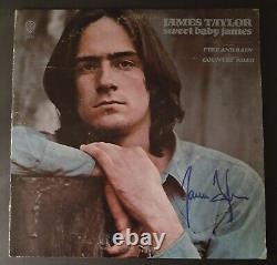 JAMES TAYLOR signed SWEET BABY JAMES record album cover