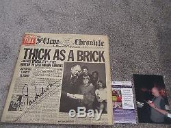 Jethro Tull Signed Autographed Thick As A Brick Record Album Jsa Coa N35854