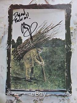 JIMMY PAGE signed LED ZEPPELIN IV Record / Album To Dylan PSA STAIRWAY TO HEAVEN