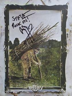 JIMMY PAGE signed LED ZEPPELIN IV Record / Album To Steve PSA STAIRWAY TO HEAVEN