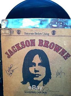 Jackson Browne David Crosby Leland Sklar Henry Diltz AUTOGRAPHED 1st Album RARE