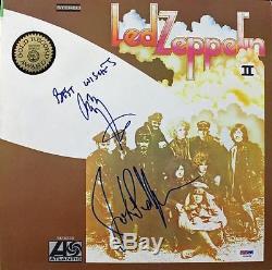 Jimmy Page & John Paul Jones Led Zeppelin Signed II Album Psa/dna Coa U03482