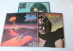 Joe Walsh Randy Meisner Don Felder signed autographed albums LP's The Eagles