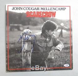 John Cougar Mellencamp Signed Scarecrow Record Album Cover Autograph PSA/DNA COA