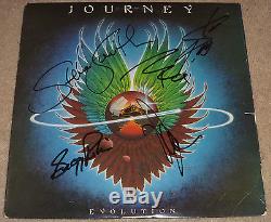Journey Authentic Group Signed Evolution Record Album Autographed, Steve Perry
