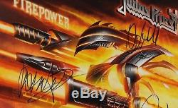 Judas Priest Firepower Signed Autograph Record Pledge Album PSA Swirl Vinyl #2