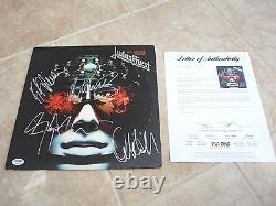 Judas Priest Hell Bent For Leather Signed Autographed LP Album x4 PSA Certified