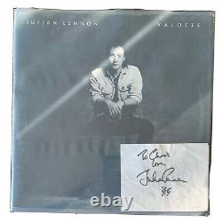 Julian Lennon Valotte Vinyl Record Album with a Signed Slip 1984