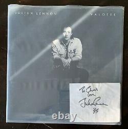 Julian Lennon Valotte Vinyl Record Album with a Signed Slip 1984