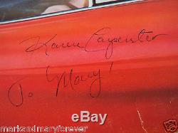 KAREN CARPENTER AUTOGRAPHED NOW & THEN YESTERDAY ONCE MORE RECORD ALBUM