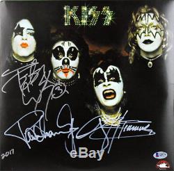 KISS (3) Simmons, Stanley & Criss Signed Album Cover W Vinyl BAS #A05176