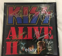 KISS ALIVE ll Record Album Autographed Signed by Ace Peter Paul Gene Aucoin