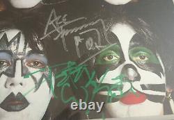 KISS Dynasty Record Album Autographed Signed by Ace Peter Paul Gene 79 Aucoin