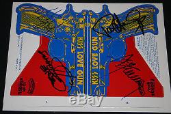 KISS Hand Signed Record Album Insert GENE SIMMONS, PAUL STANLEY, ACE FREHLEY