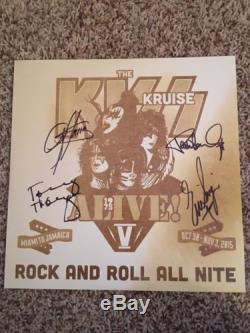 KISS KRUISE V LIMITED EDITION SIGNED ALBUM ALIVE MINT! Record vinyl Five Simmons