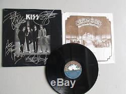 KISS SIGNED 1975 ALBUM LP DRESSED TO KILL RECORD PAUL, GENE, ACE, PETER RARE