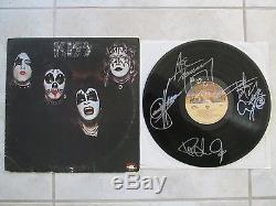 KISS SIGNED 1ST DEBUT ALBUM LP 1974 ALBUM-RECORD PAUL, GENE, ACE & PETER RARE