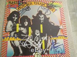 KISS SIGNED ALBUM 1974 WithLP'S RECORD SIMMONS STANLEY FREHLEY CRISS RARE
