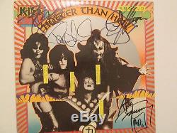 KISS SIGNED HOTTER THAN HELL 1974- LP ALBUM RECORD GENE SIMMONS RARE