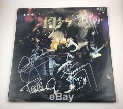 KISS Signed Autographed Gene Simmons Paul Stanley Ace Criss Alive Album COA