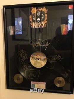 KISS full band signed album in frame autographed in person