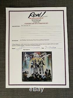 KISS signed autographed LP album by all 4 Epperson COA PROOF Pictures