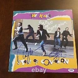 Kinks Signed Album Cover PSA Authentication