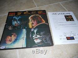 Kiss Alive 2 Band Signed Autographed LP Album PSA Certified All 4 Original