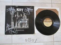 Kiss Signed 1975 Album Lp Record Simmons Stanley Frehley Criss Rare