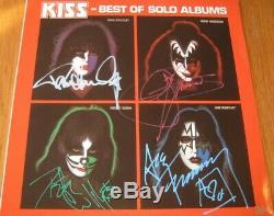 Kiss Signed Best Of The Solo Albums Lp Gene Simmons Paul Stanley Ace Frehley