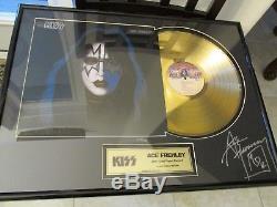 Kiss Signed Lp Gold Record Album Simmons Stanley Frehley Criss Rare