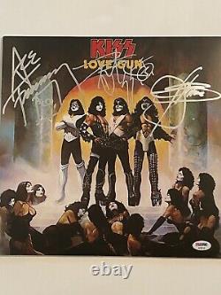 Kiss Signed/autographed Album Love Gun PSA/DNA Full Letter Signed by 3